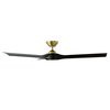 Modern Forms Torque 3-Blade Smart Ceiling Fan 58in Satin Brass/Black with Remote Control FR-W2204-58
